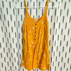 Sonoma Mustard Camisole with Button Detail